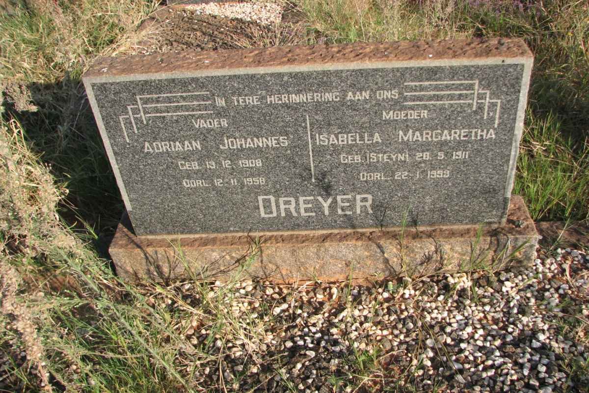 DREYER Adriaan Johannes 1908-1958 &amp; Isabella Margaretha STEYN 1911-1959