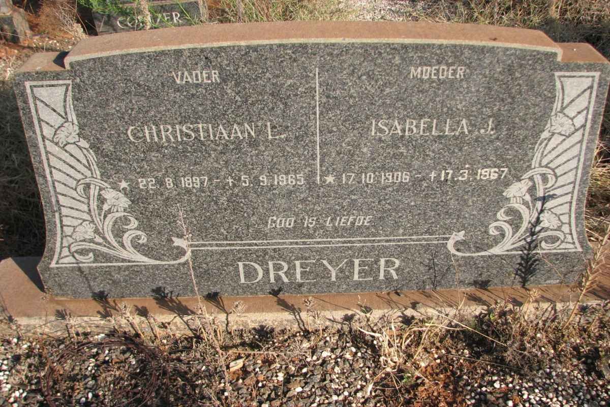 DREYER Christiaan L. 1897-1965 &amp; Isabella J. 1906-1967