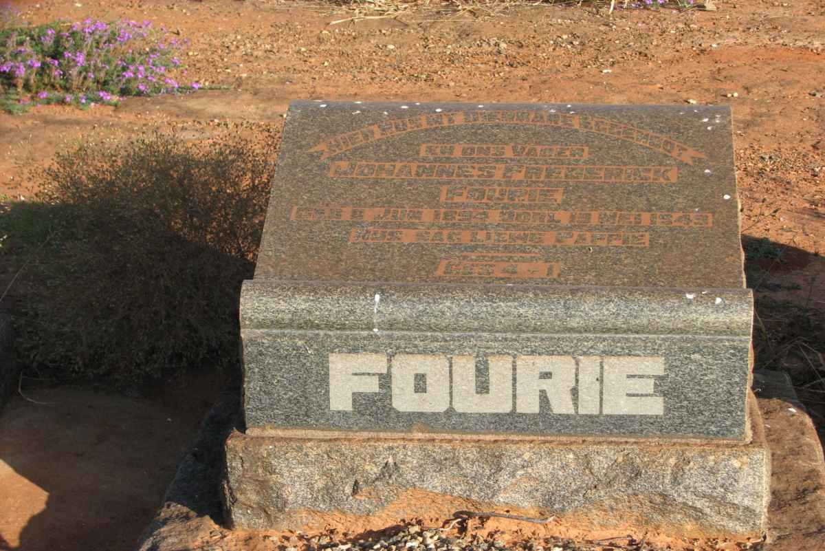 FOURIE Johannes Frederick 1894-1949