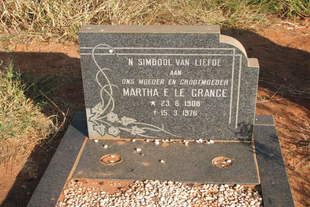 GRANGE Martha E., le 1908-1976