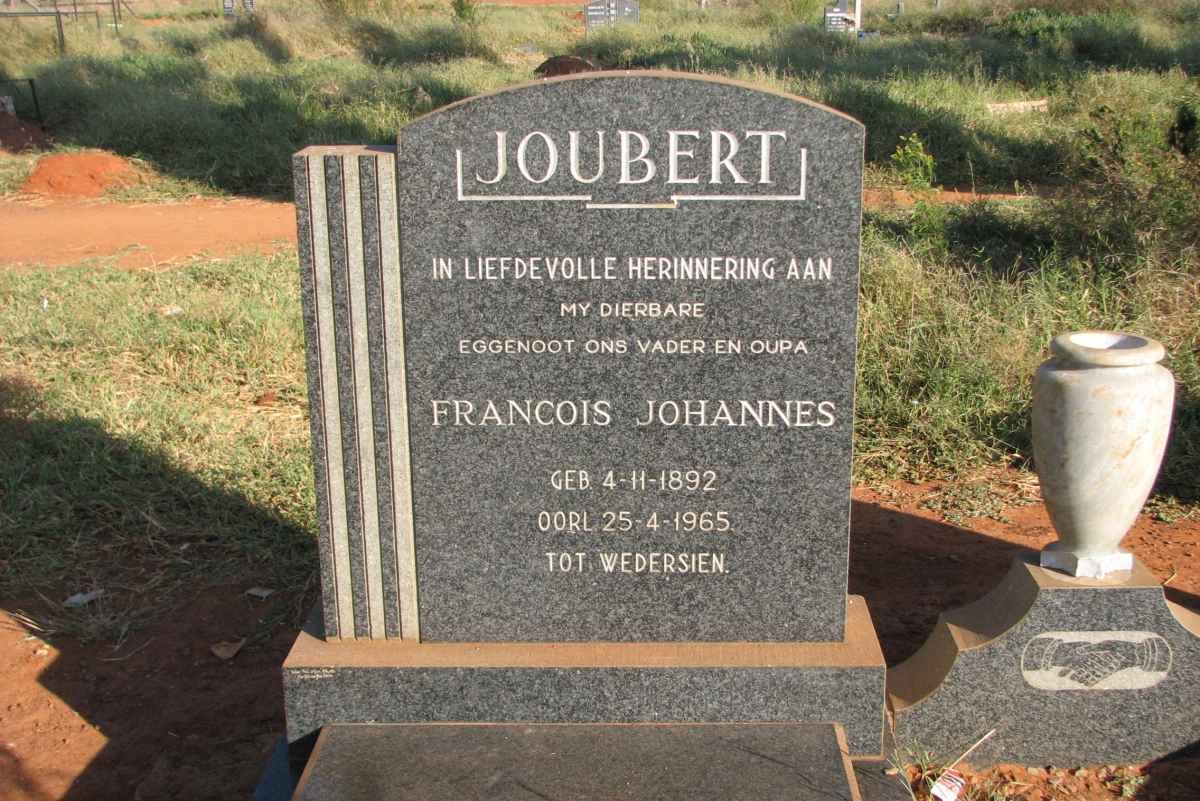 JOUBERT Francois Johannes 1892-1965