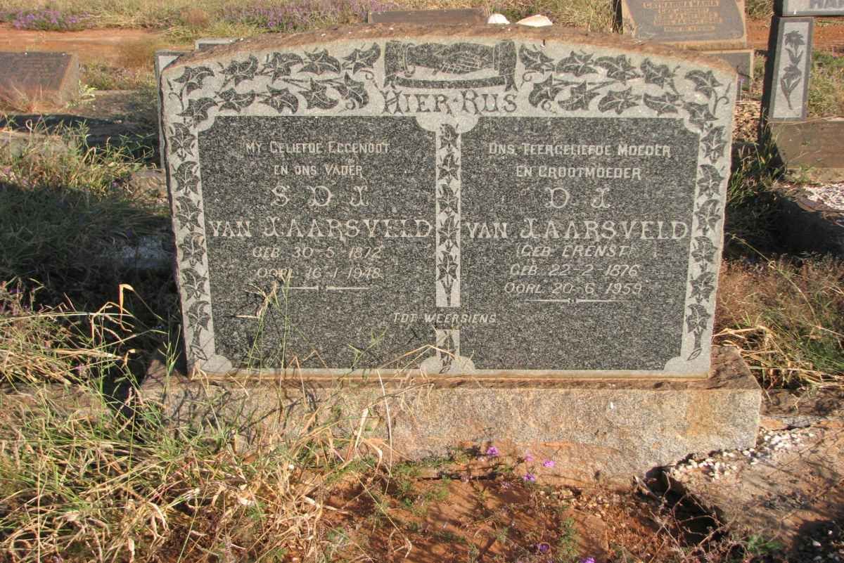 JAARSVELD S.D.J., van 1872-1948 &amp; D.J. ERENST 1876-1959