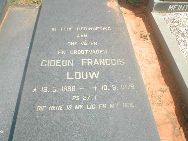 LOUW Gideon Francois 1898-1979