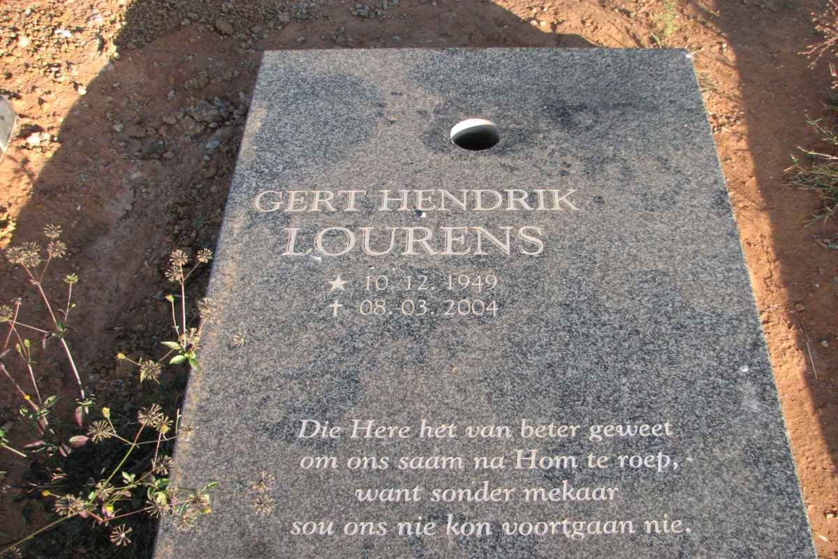 LOURENS Gert Hendrik 1949-2004