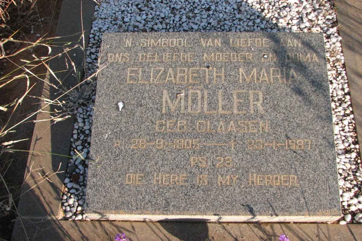 MOLLER Elizabeth Maria nee CLAASEN 1905-1987