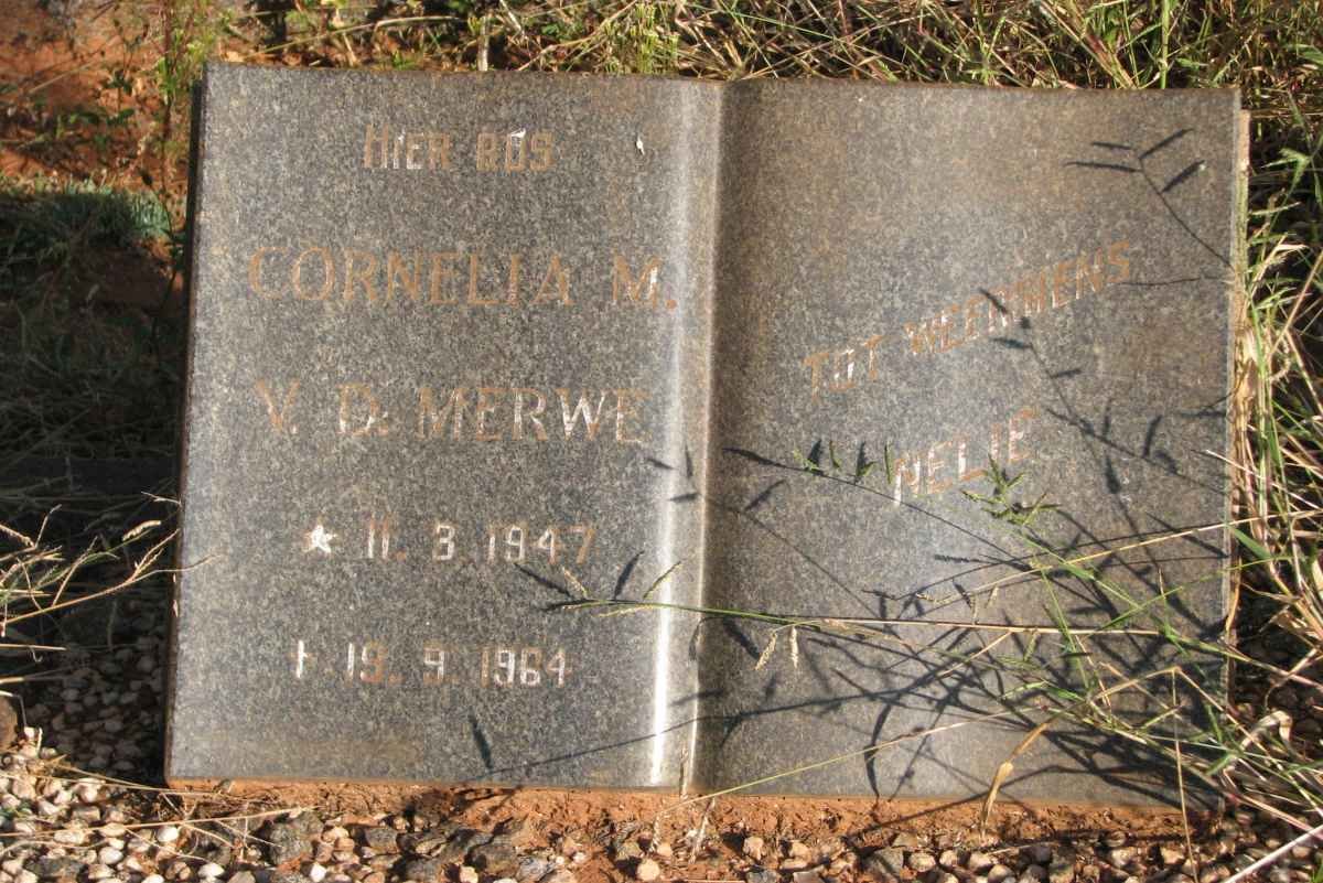 MERWE Cornelia M., van der 1947-1964
