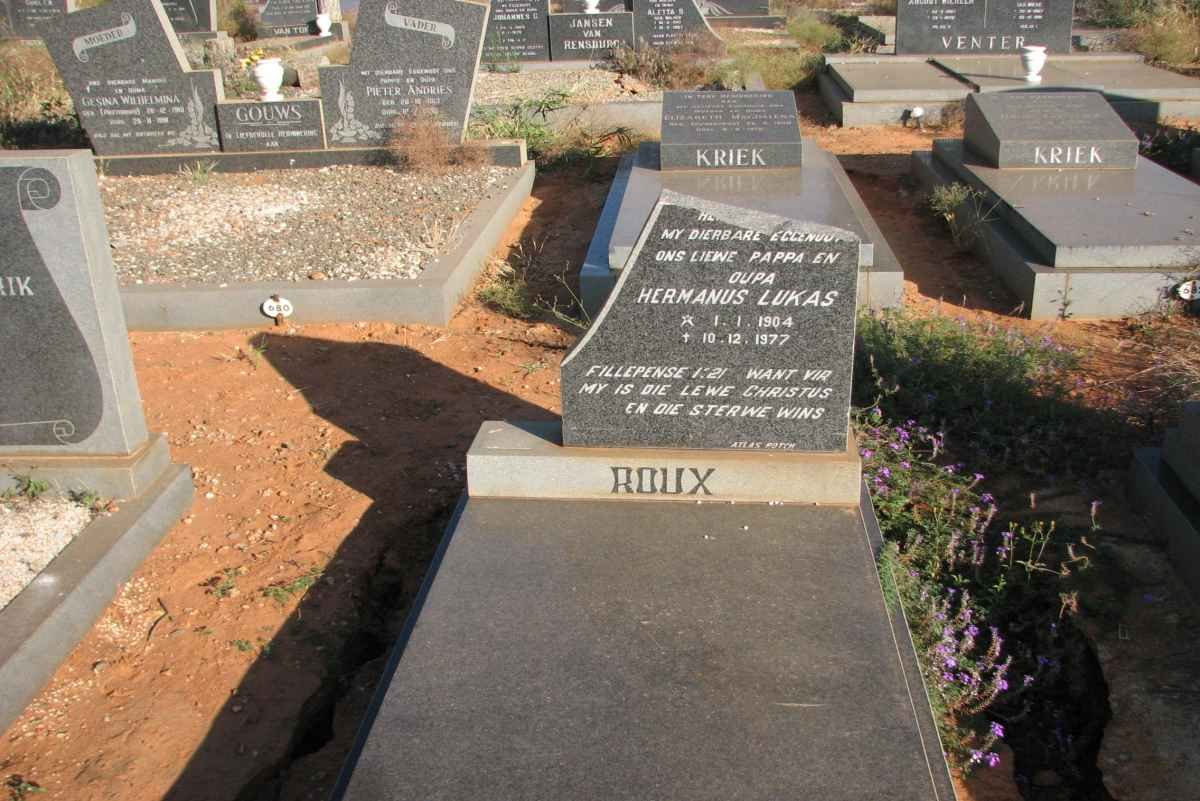 ROUX Hermanus Lukas 1904-1977