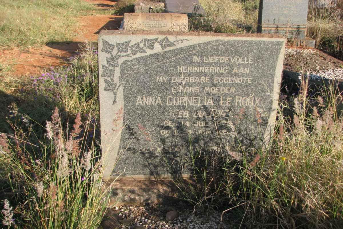 ROUX Anna Cornelia, le nee DU TOIT ?-?