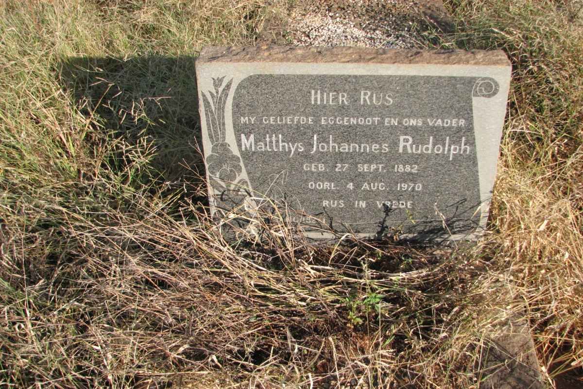 RUDOLPH Matthys Johannes 1882-1970