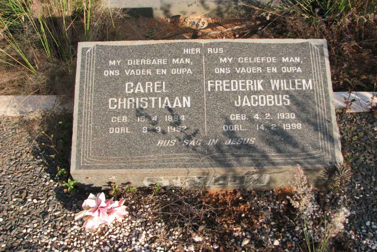 STRYDOM Carel Christiaan 1884-1952 :: STRYDOM Frederik Willem Jacobus 1930-1998