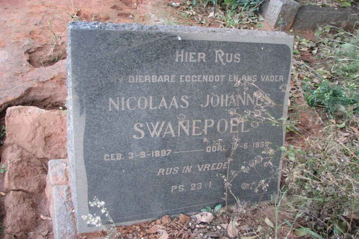 SWANEPOEL Nicolaas Johannes 1887-1959