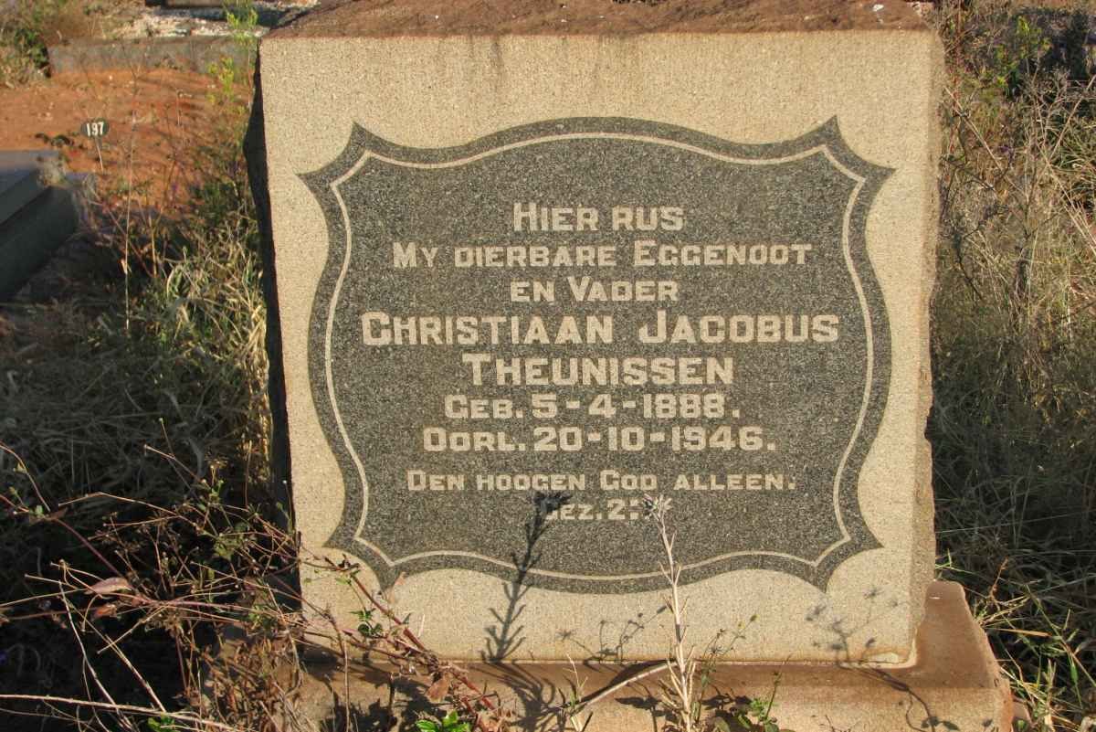 THEUNISSEN Christiaan Jacobus 1888-1946