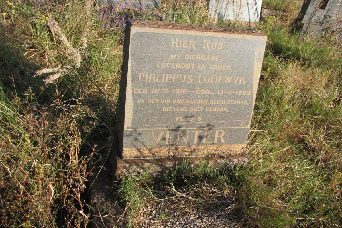 VENTER Philippus Lodewyk 1916-1958