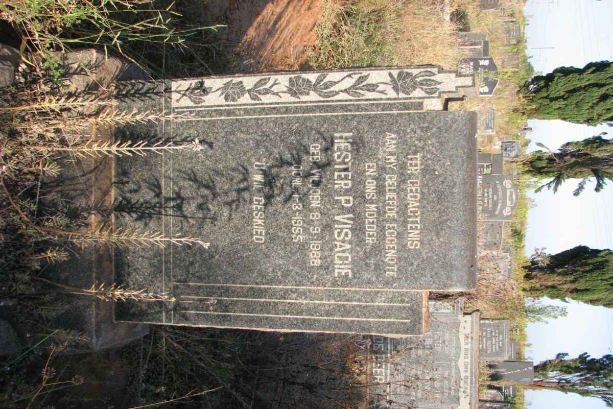 VISAGIE Hester P. nee VILJOEN 1888-1955