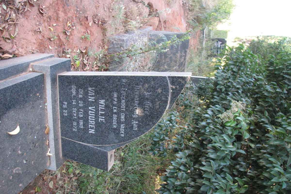 VUUREN Willie, van 1919-1972