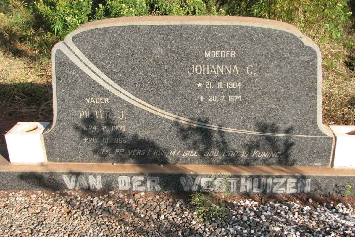 WESTHUIZEN Pieter J., van der 1900-1965 &amp; Johanna C. 1904-1974