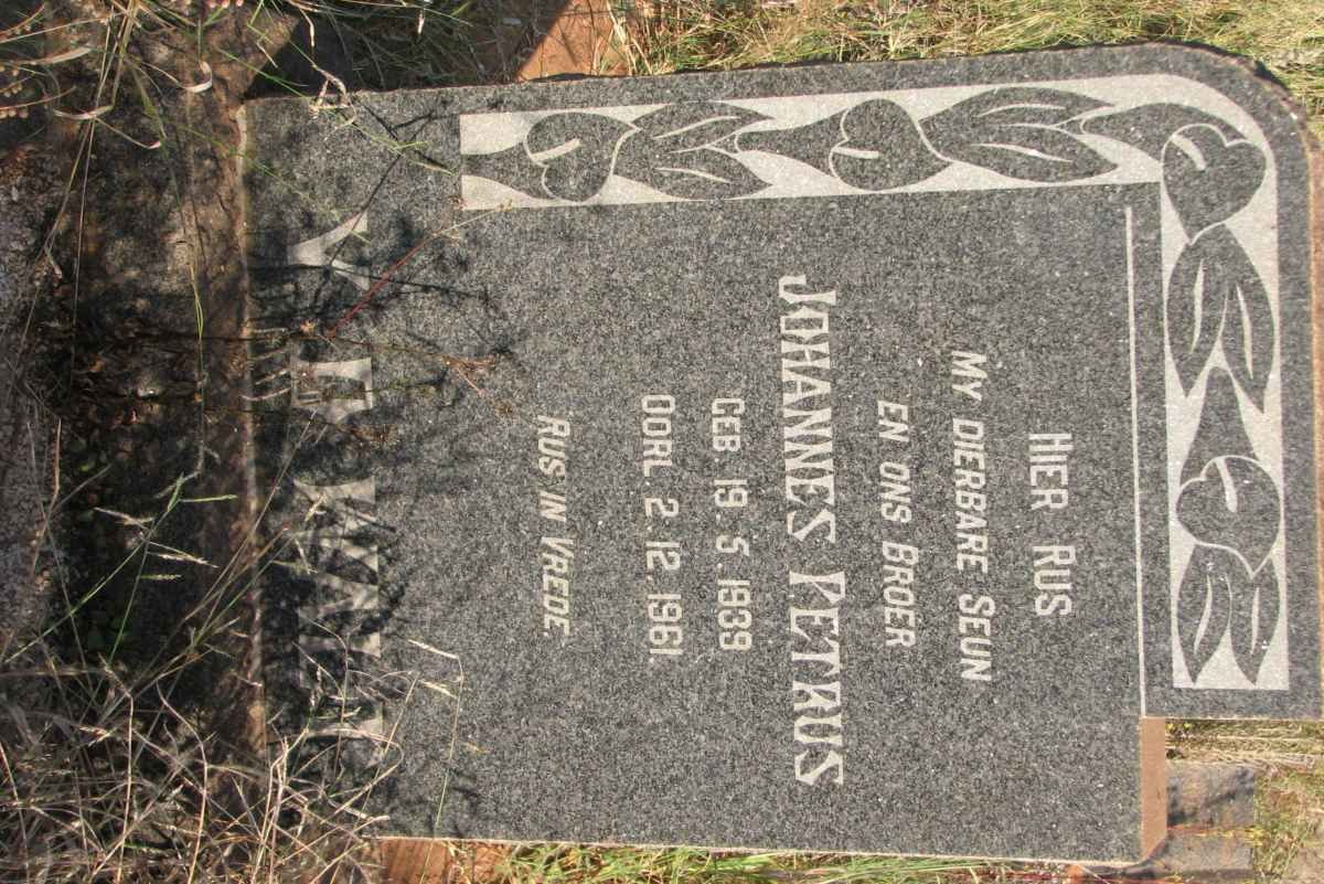 WALT Johannes Petrus, van der 1939-1961