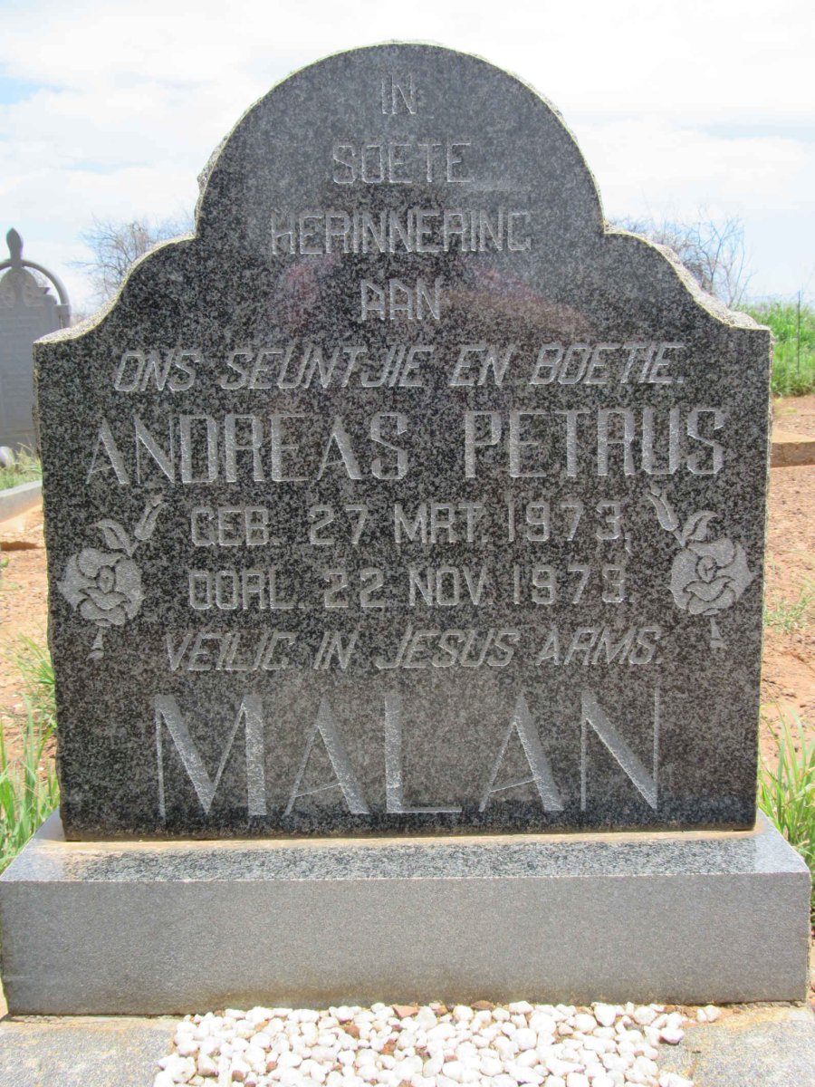 MALAN Andreas Petrus 1973-1973