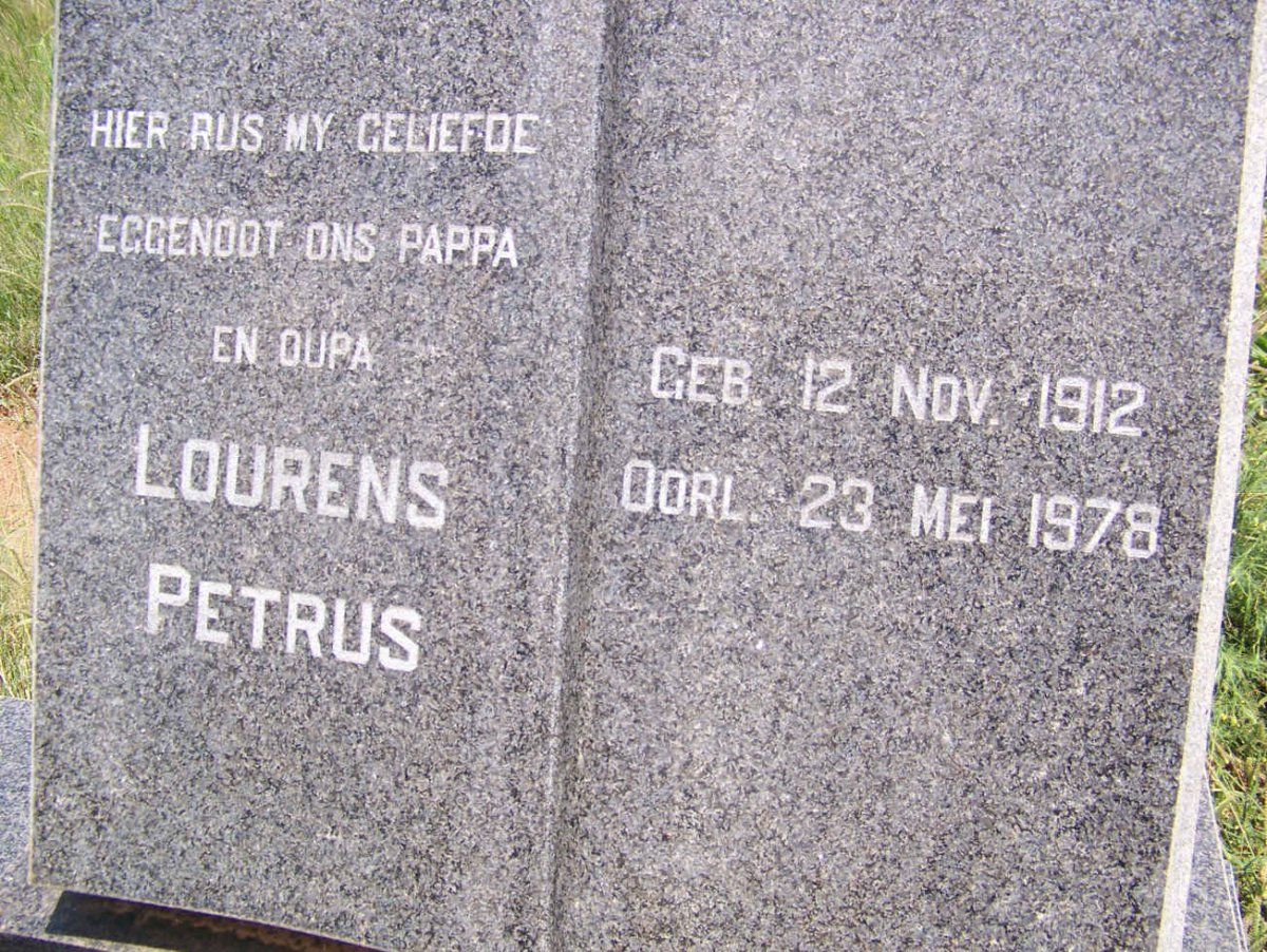 LIEBENBERG Lourens Petrus 1912-1978