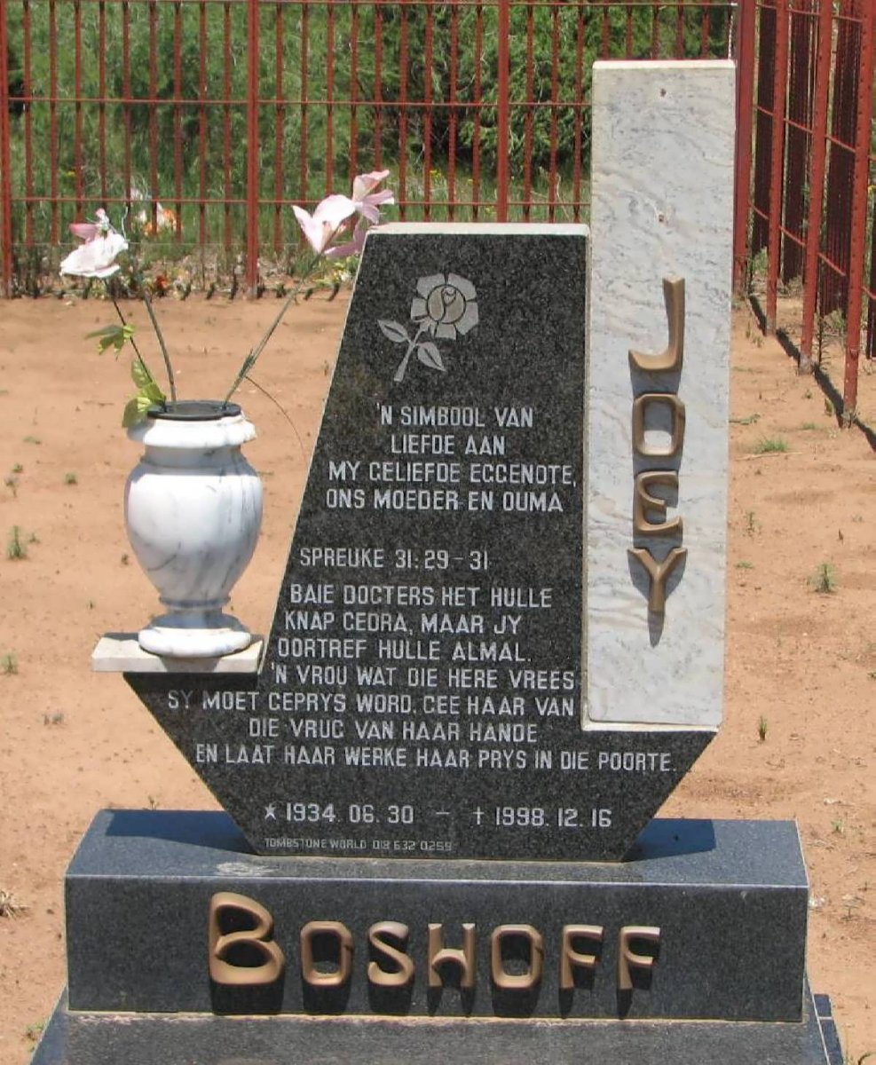 BOSHOFF Joey 1934-1998