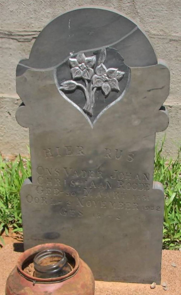ROODE Johan Christiaan 1861-1932