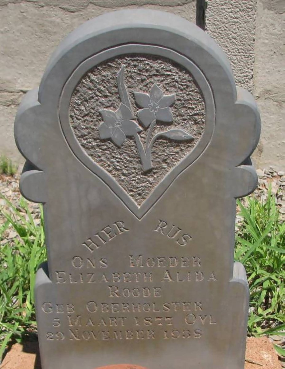 ROODE Elizabeth Alida nee OBERHOLSTER 1877-1938