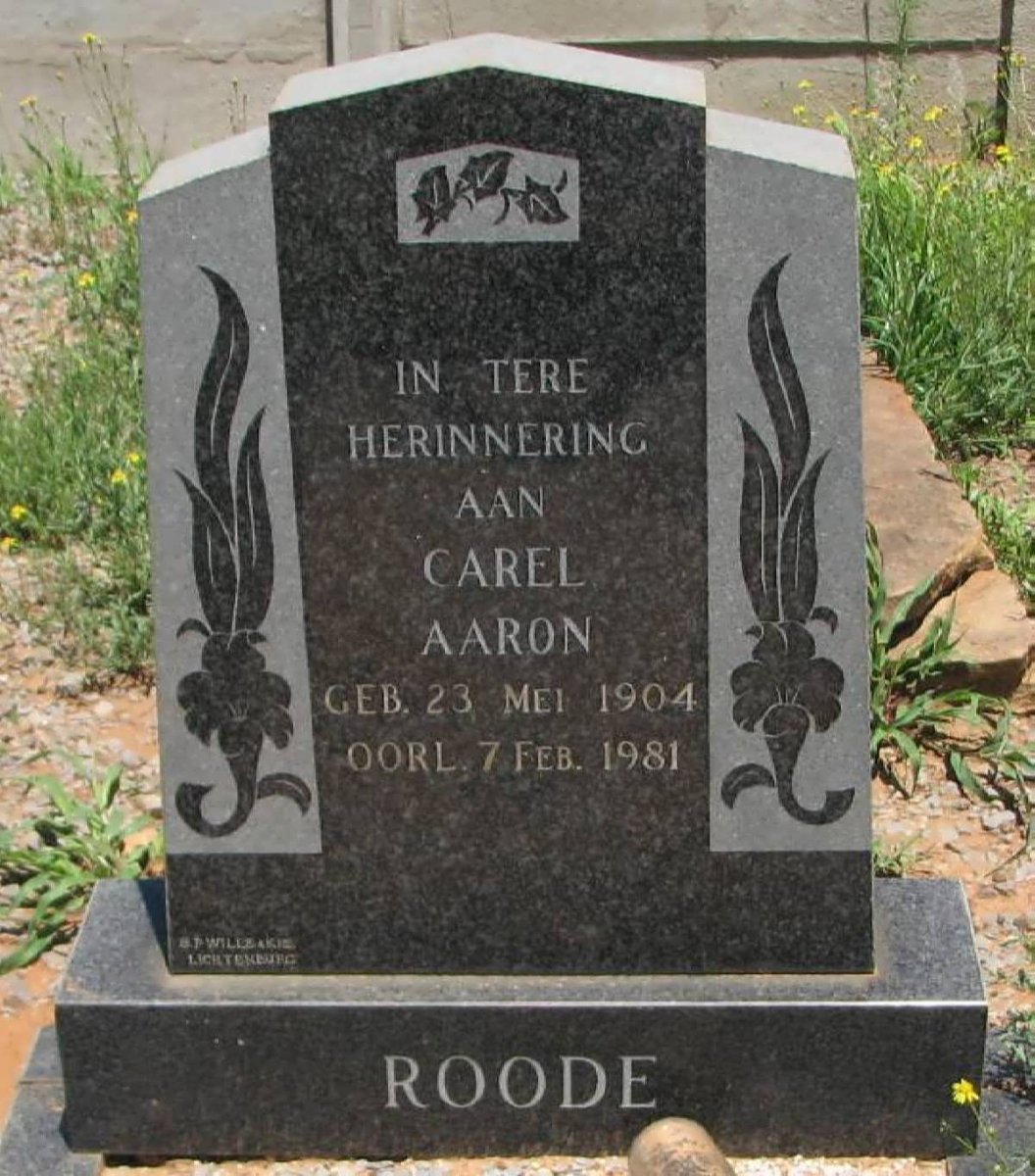 ROODE Carel Aaron 1904-1981