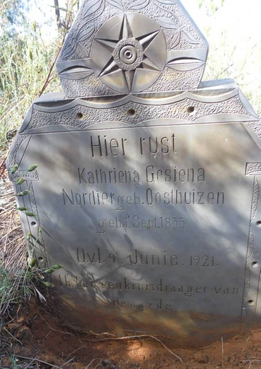 NORDIER Kathriena Gesiena nee OOSTHUIZEN 1833-1921