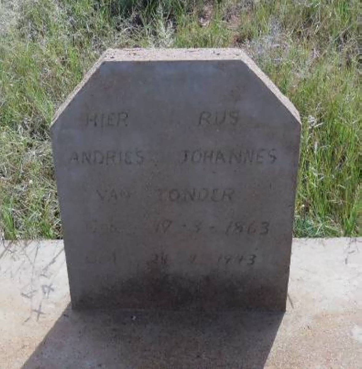 TONDER Andries Johannes, van 1863-1943