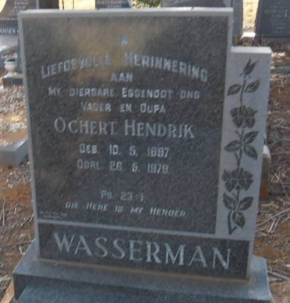 WASSERMAN Ochert Hendrik 1897-1979