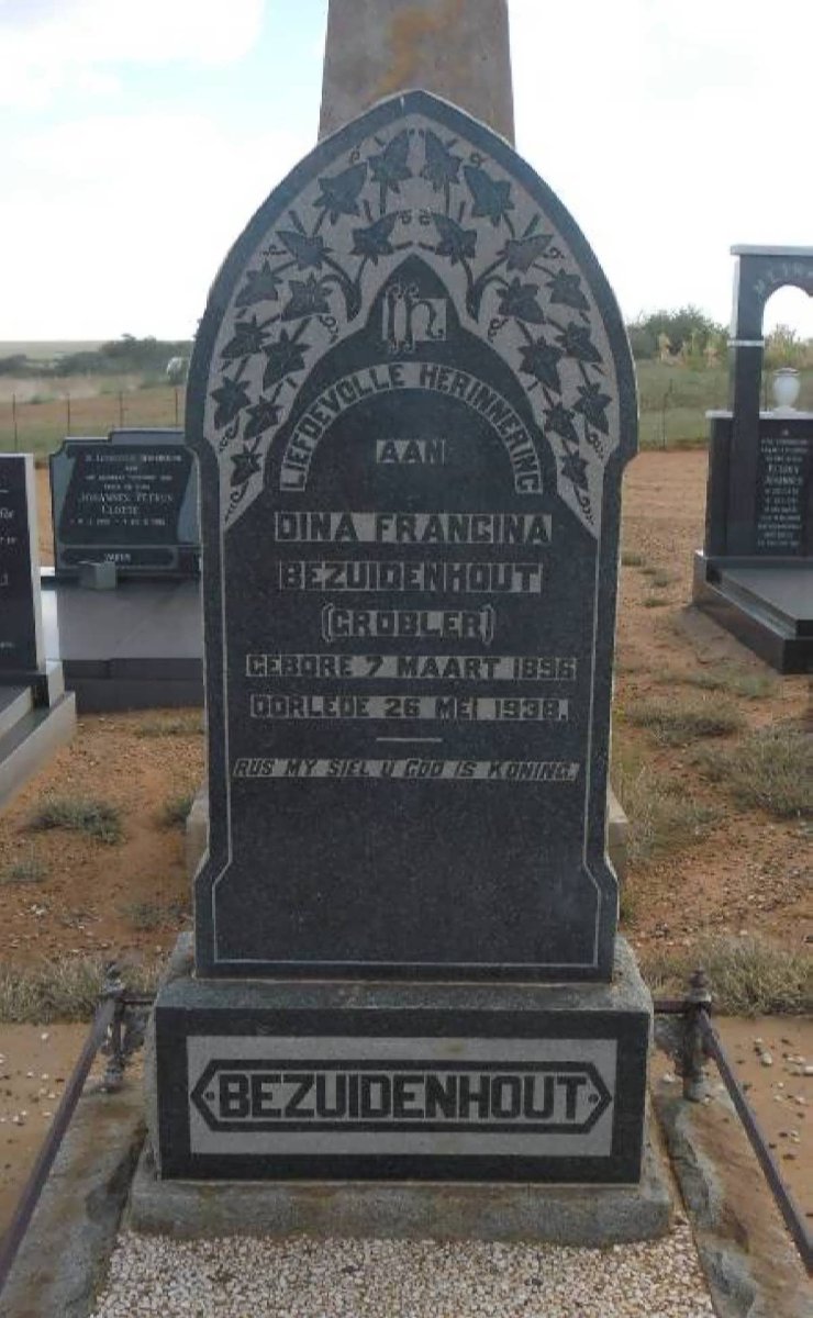 BEZUIDENHOUT Dina Francina nee GROBLER 1896-1938