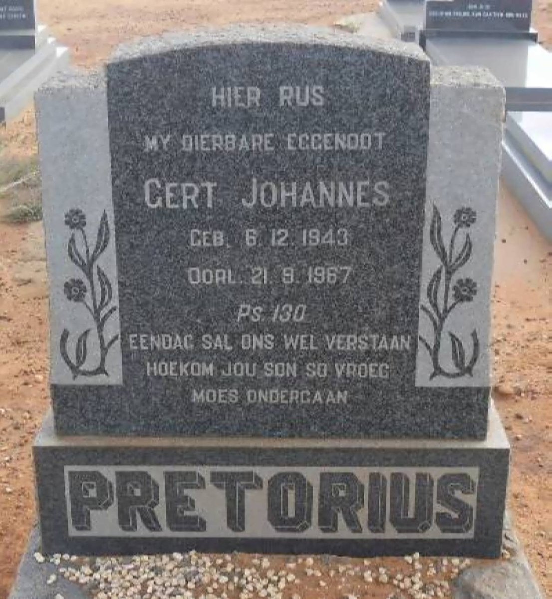 PRETORIUS Gert Johannes 1943-1967