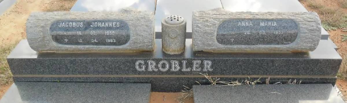 GROBLER Jacobus Johannes 1950-1983 &amp; Anna Maria 1953-