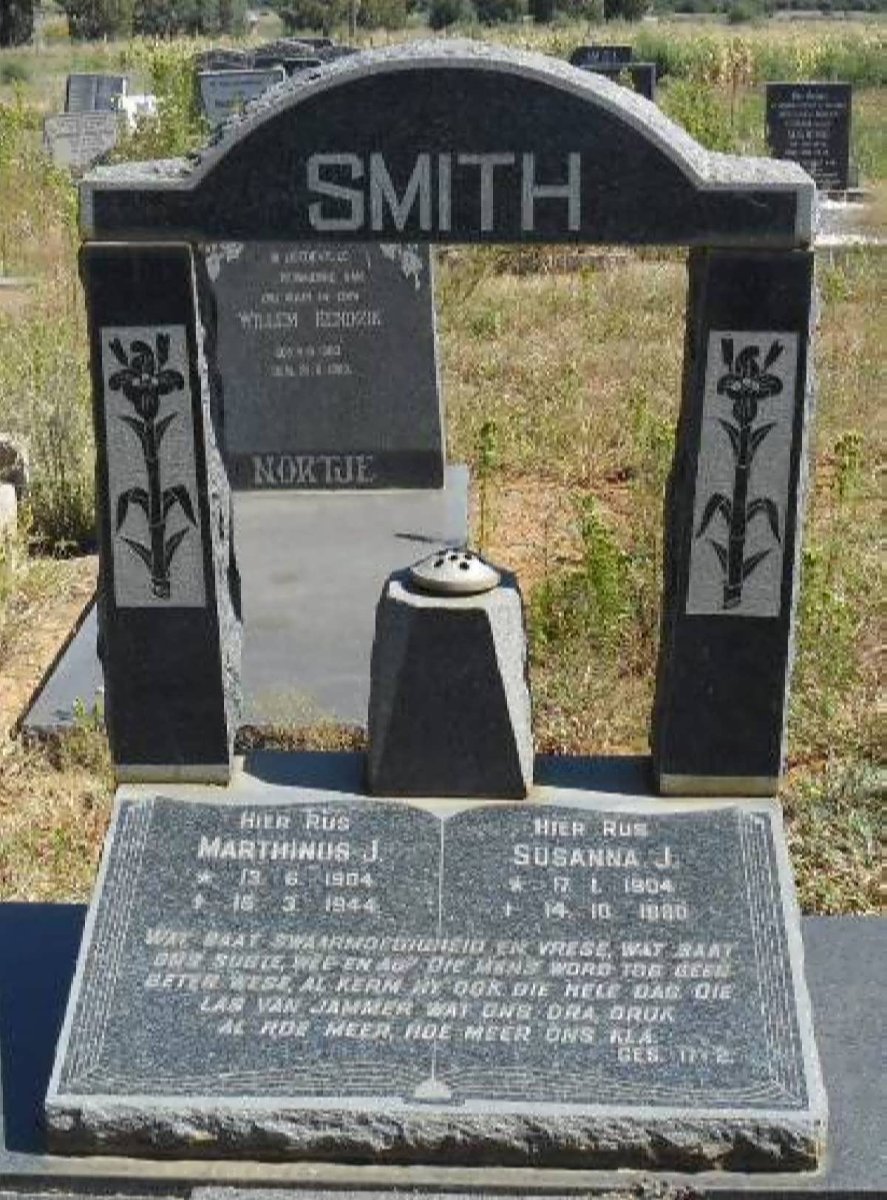 SMITH Marthinus J. 1904-1944 &amp; Susanna J. 1904-1980
