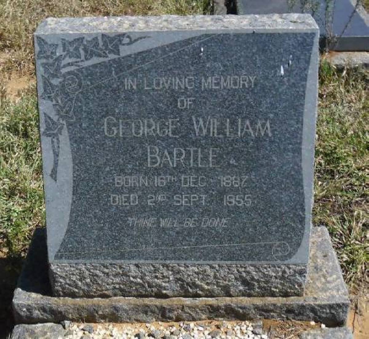 BARTLE George William 1887-1955