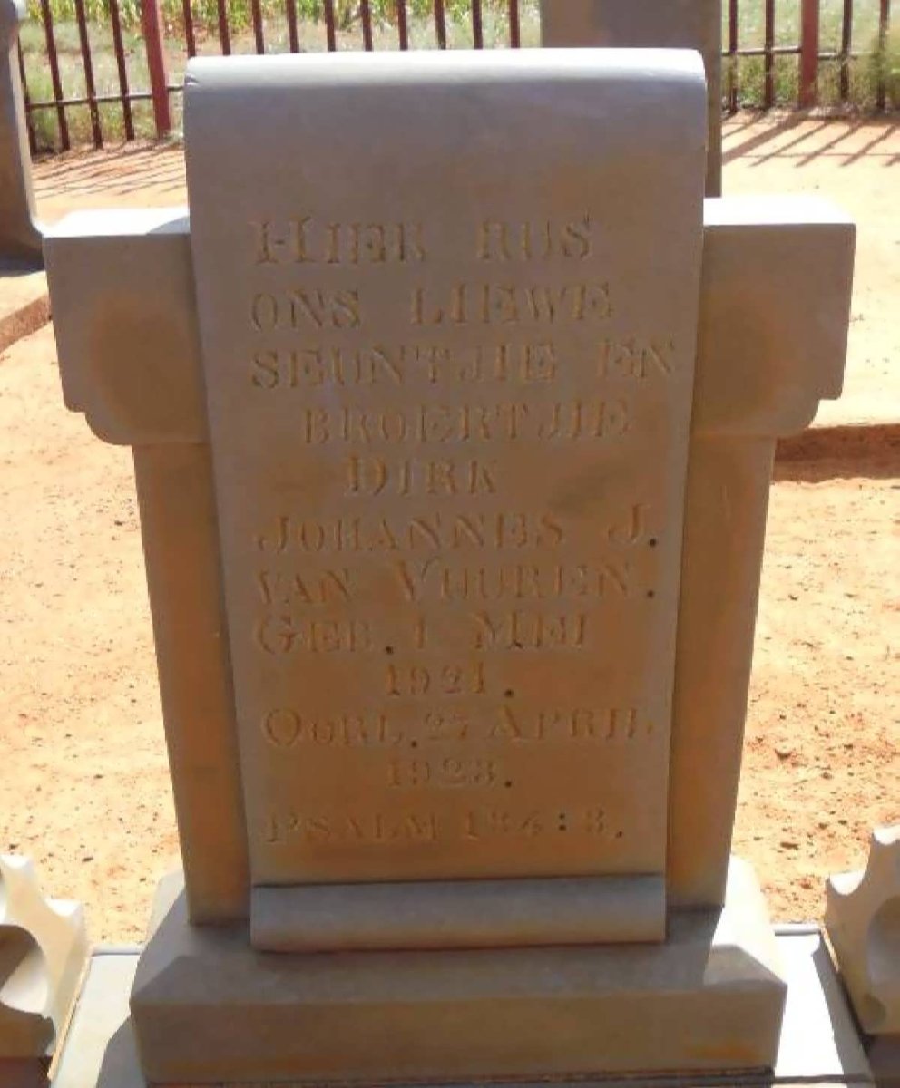 VUUREN Dirk Johannes J., van 1921-1923