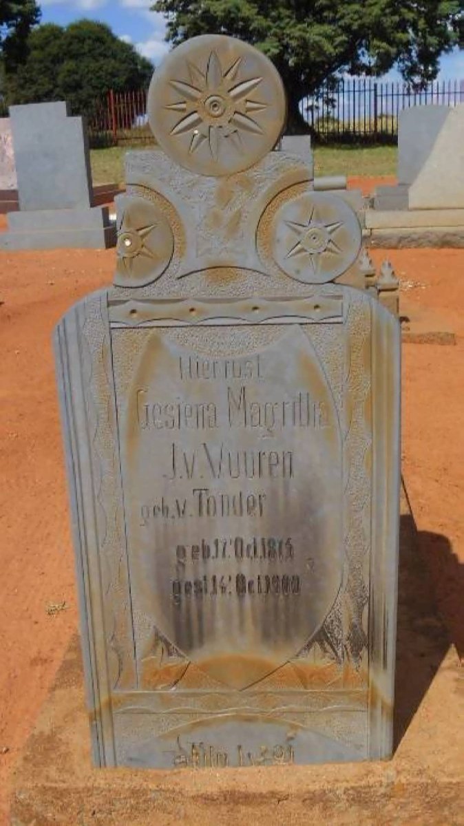 VUUREN Gesiena Magritha J. van nee VAN TONDER 1875-1900