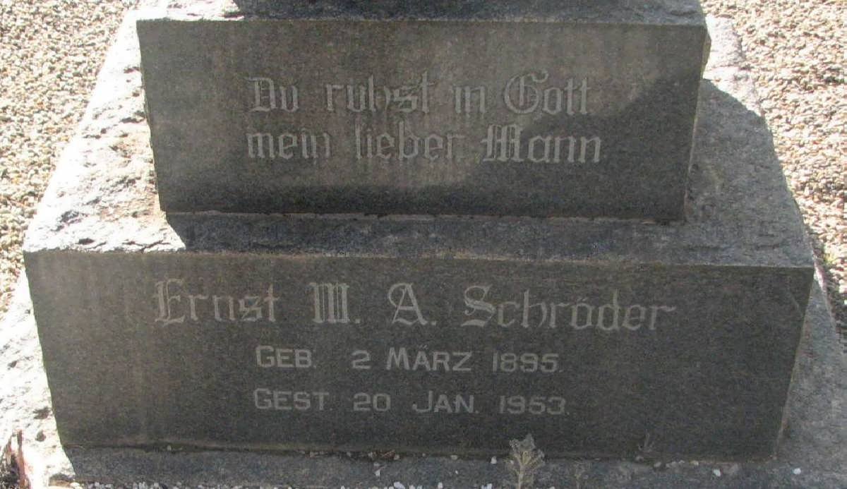 SCHRODER Ernst M.A. 1895-1953