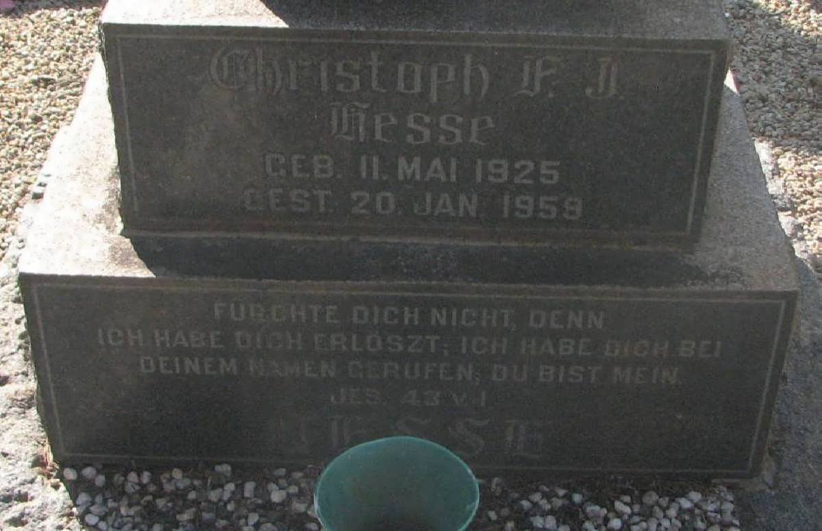 HESSE Christoph F.J. 1925-1959