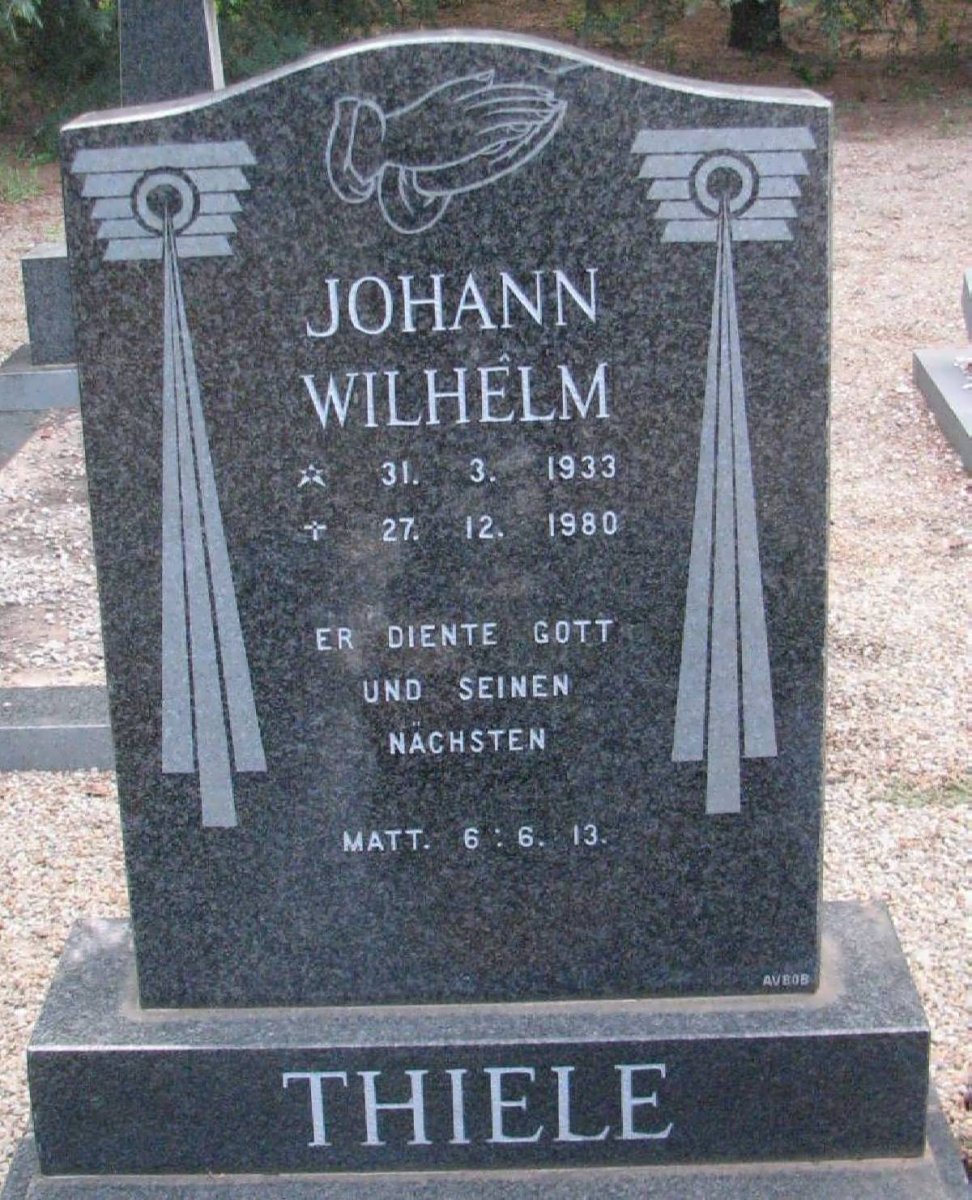 THIELE Johann Wilhelm 1933-1980