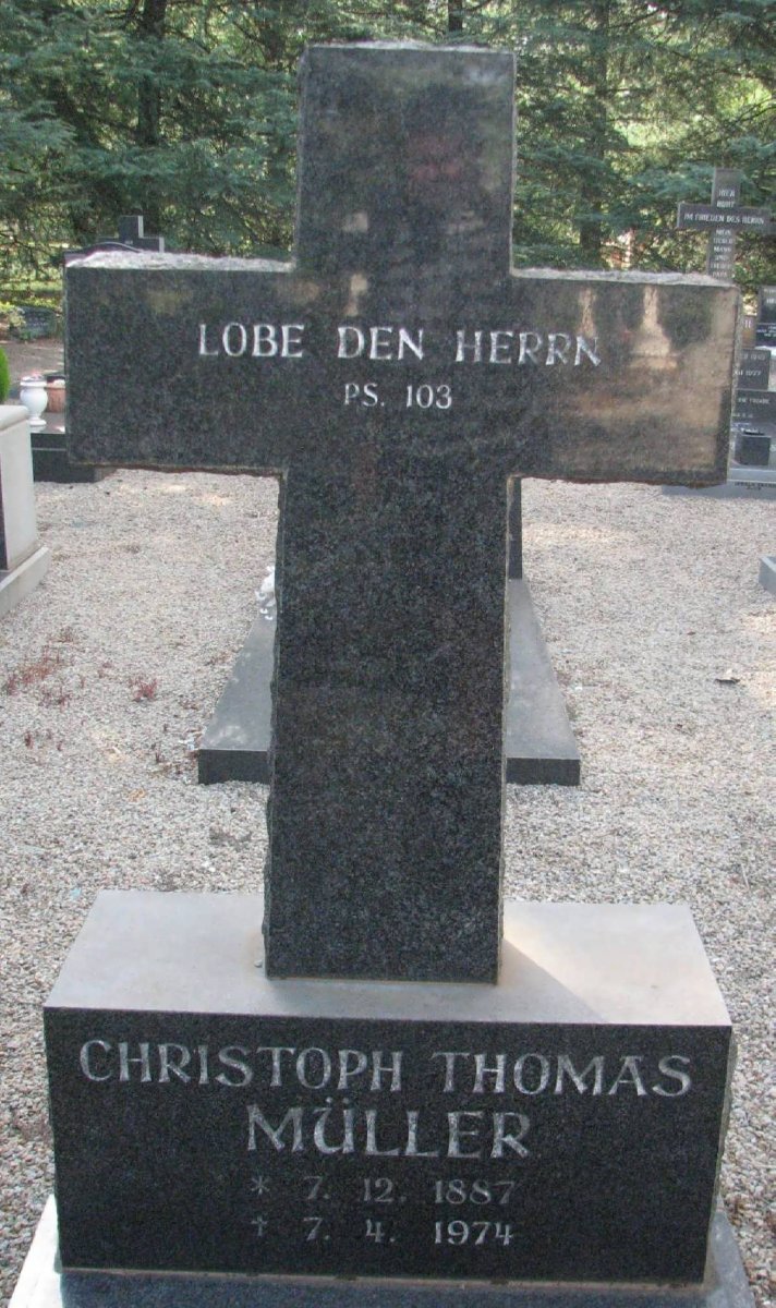 MÜLLER Christoph Thomas 1887-1974