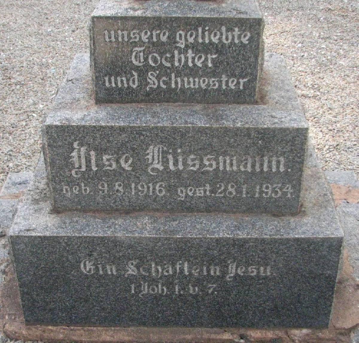 LÜSSMANN Ilse 1916-1934