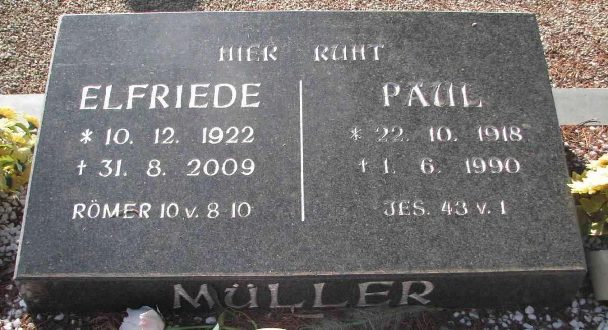 MÜLLER Paul 1918-1990 &amp; Elfriede 1922-2009