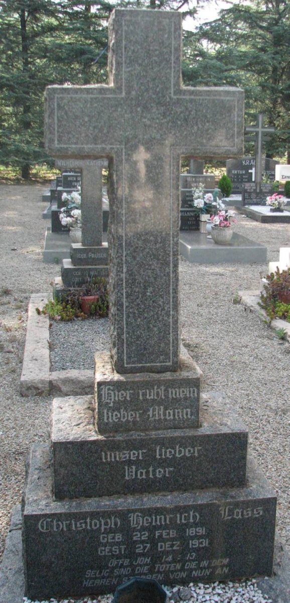 LASS Christoph Heinrich 1891-1931