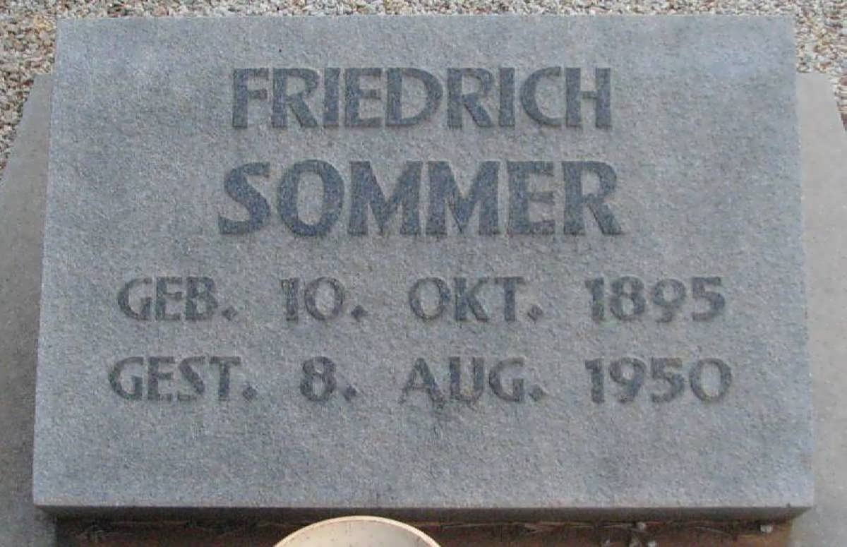 SOMMER Friedrich 1895-1950
