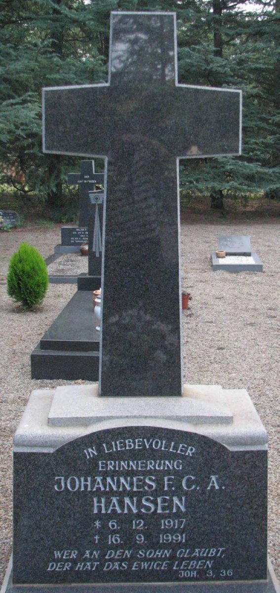 HANSEN Johannes F.C.A. 1917-1991