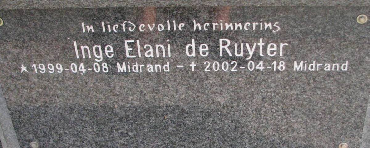 RUYTER Inge Elani, de 1999-2002