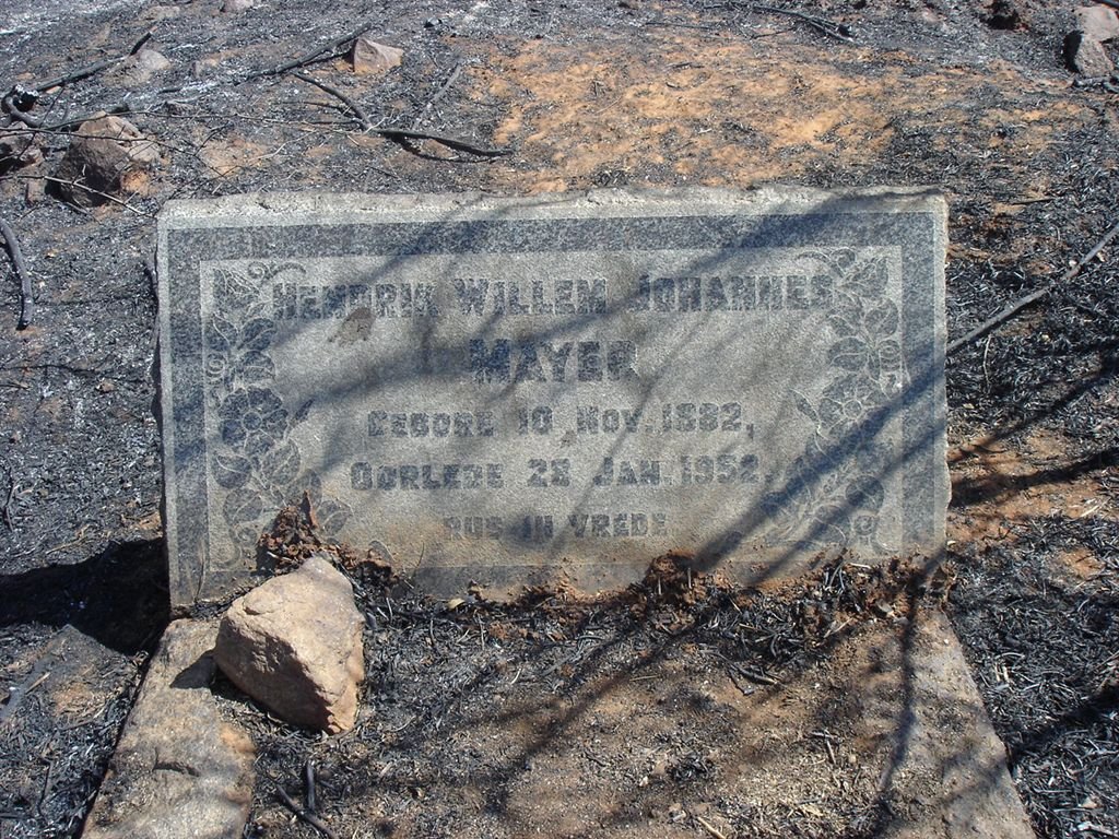 MAYER Hendrik Willem Johannes 1882-1952