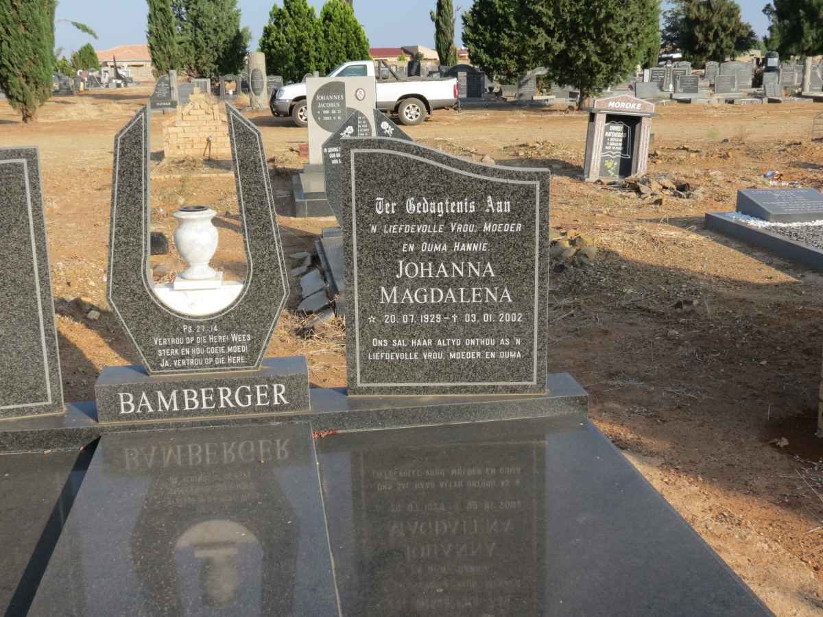 BAMBERGER Johanna Magdalena 1929-2002