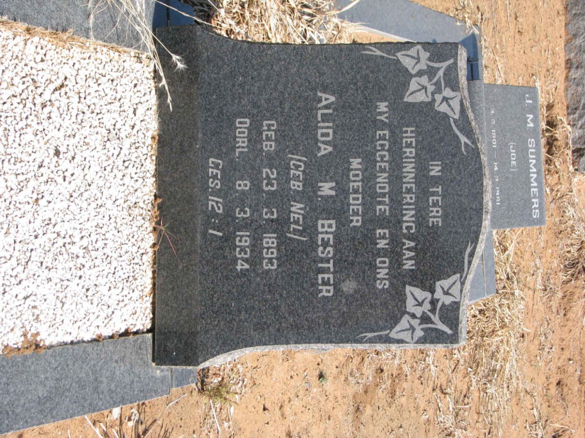 BESTER Alida M. nee NEL 1893-1934